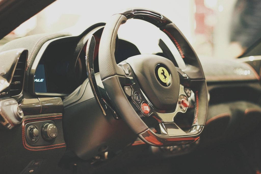 Ferrari Jony Ive interior illustration for Ferrari’s First EV Features Jony Ive‑Designed Interior in 2025